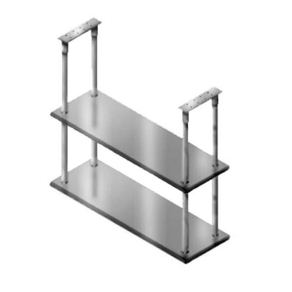 Advance Tabco Dcm 18 36 36 L X 18 W Stainless Steel Double Overshelf Ceiling Mounted