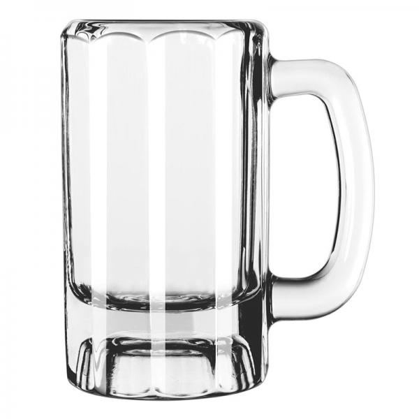 Clear Paneled Beer Mug  BUY ONE OR BUY ALL Glass Mugs 12 oz 