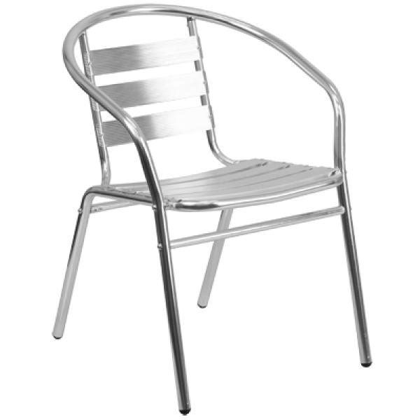 Details about   Indoor-Outdoor Aluminum Restaurant Stack Chair w/ Wood Seat Commercial Quality 