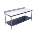 Backsplash Poly-Top Work Tables w/ Undershelf image