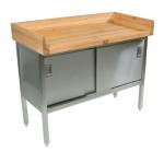 Bakers Wood-Top Work Tables w/ Cabinet Base image