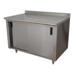 Stainless Steel Work Tables w/ Sliding Door Cabinet Base image