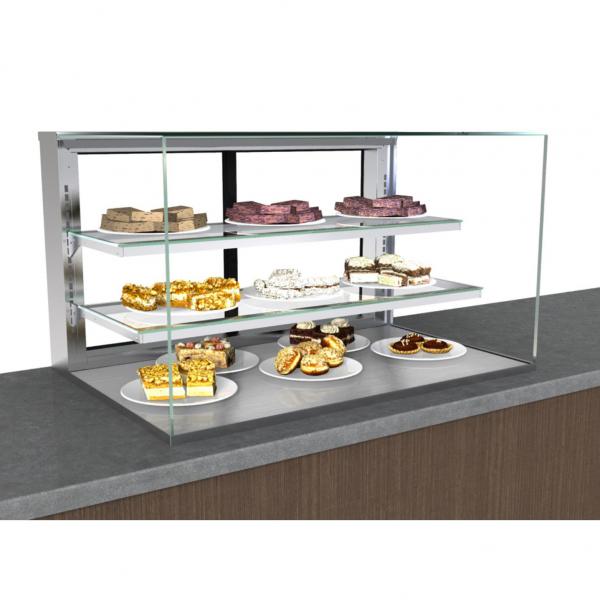Reveal Service Non Refrigerated Display, Countertop Bakery Display Case Refrigerated