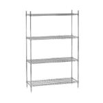 Advance Tabco Chrome Restaurant Shelving Posts With Feet image