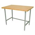 Advance Tabco Flat Wood Top Work Tables With Open Base image
