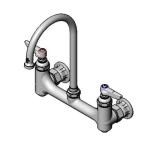 T S Brass Goose Neck Splash Mounted Faucets image