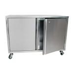 BK Resources Stainless Steel Work Tables Hinged Cabinet Base image