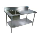BK Resources Stainless Steel Work Table Prep Sinks image