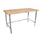 BK Resources Flat Wood Top Work Tables With Open Base image