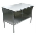 John Boos Flat Poly Top Work Tables With Cabinet Base image
