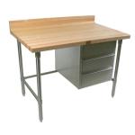 John Boos Bakers Wood Top Work Tables With Drawers image