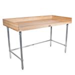 John Boos Bakers Wood Top Work Tables With Open Base image