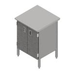 John Boos Stainless Steel Work Tables Hinged Cabinet Base image